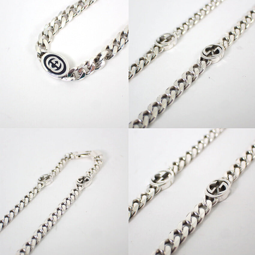 【中古】GUCCI/グッチ 925 インターロッキングG ペンダント/ネックレス 箱付き/j238-7
