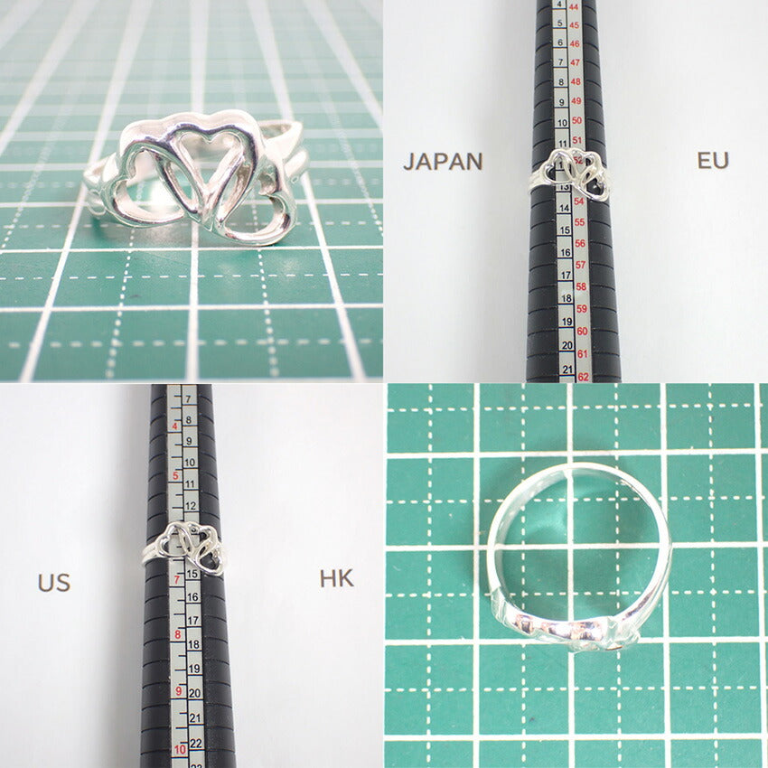 【中古】TIFFANY/ティファニー 925 トリプルハート リング /12.5号/j239-10
