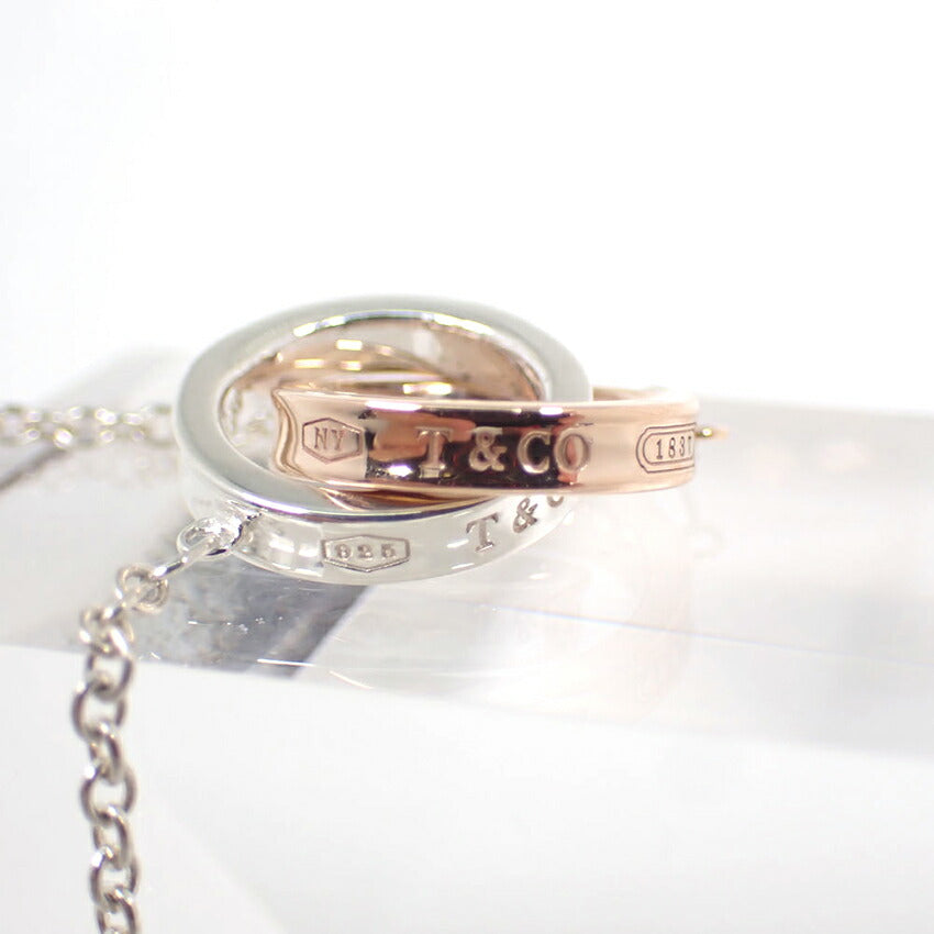 【中古】TIFFANY/ティファニー 925/メタル インターロッキングサークル ブレスレット/j239-4