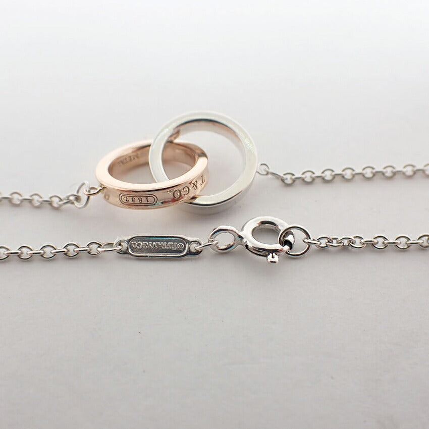 【中古】TIFFANY/ティファニー 925/メタル インターロッキングサークル ブレスレット/j239-4