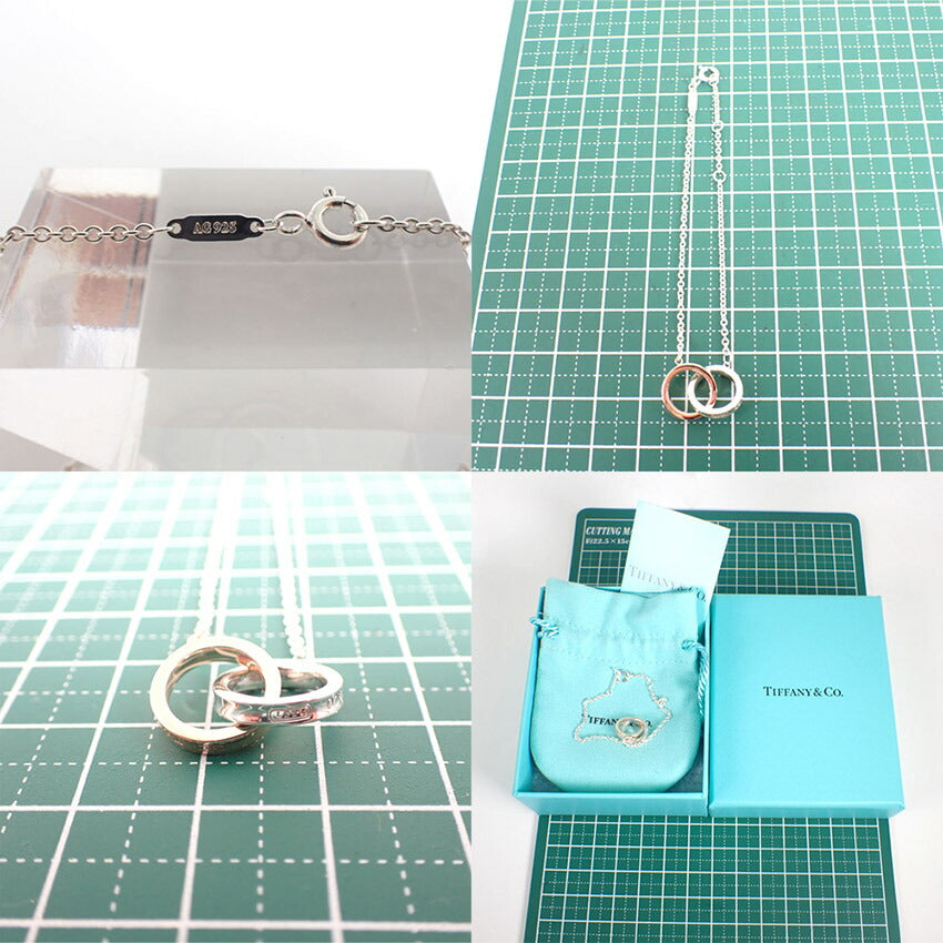 【中古】TIFFANY/ティファニー 925/メタル インターロッキングサークル ブレスレット/j239-4