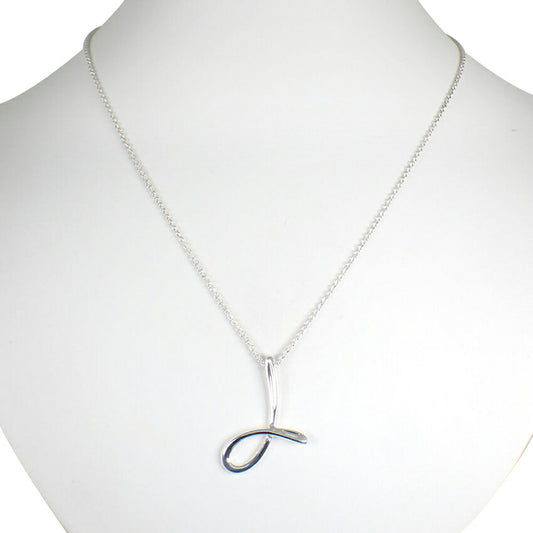 【中古】TIFFANY/ティファニー 925 イニシャル/L ラージ ペンダント/ネックレス/j239-6