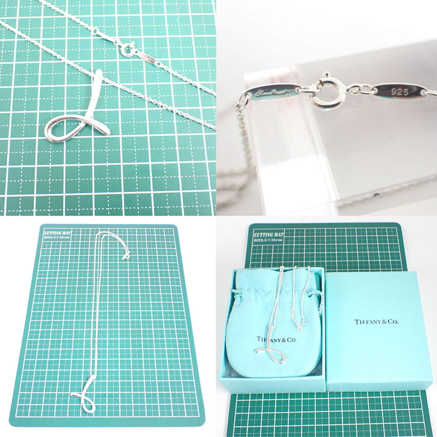 【中古】TIFFANY/ティファニー 925 イニシャル/L ラージ ペンダント/ネックレス/j239-6