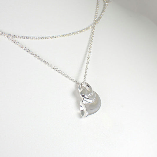 【中古】TIFFANY/ティファニー 925 ヴィンテージ シェル ペンダント/ネックレス 箱付き/j239-7