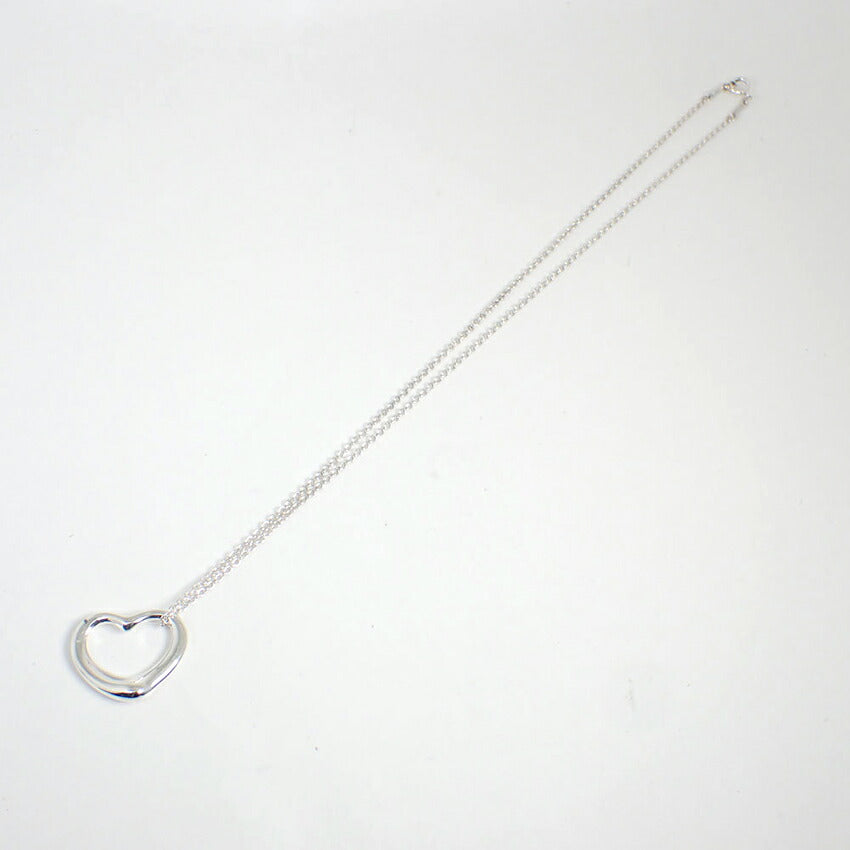 【中古】TIFFANY/ティファニー 925 オープンハート ペンダント/ネックレス 箱付き/j239-8