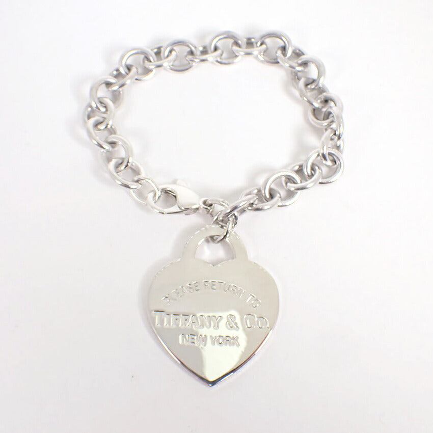 【中古】TIFFANY/ティファニー 925 リターントゥ ラージハートタグ ブレスレット/j239-9