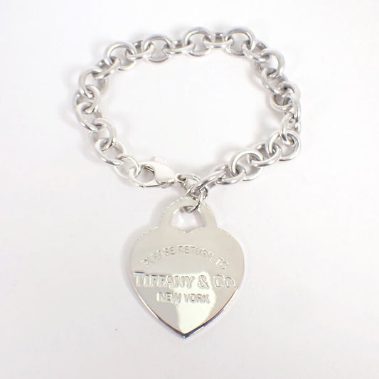 【中古】TIFFANY/ティファニー 925 リターントゥ ラージハートタグ ブレスレット/j239-9