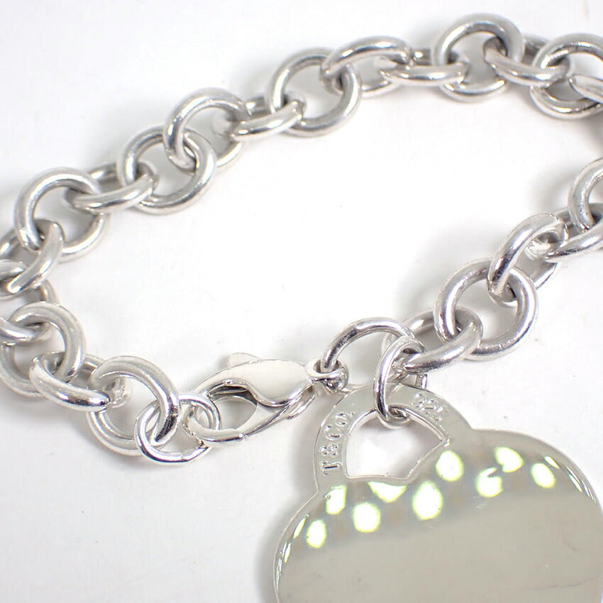 【中古】TIFFANY/ティファニー 925 リターントゥ ラージハートタグ ブレスレット/j239-9