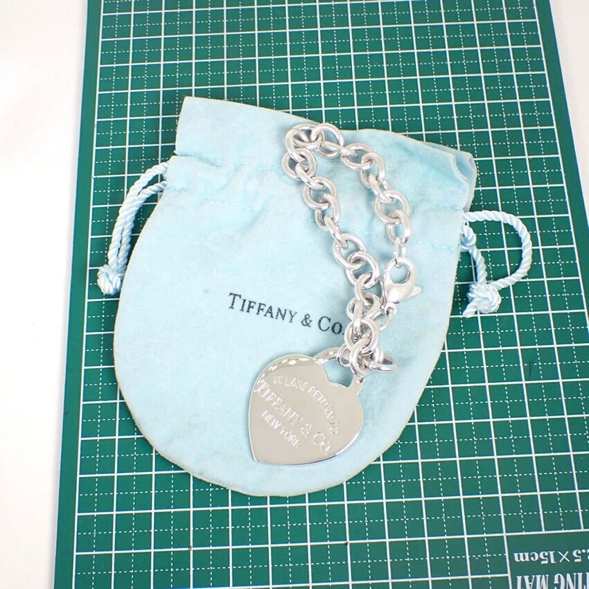 【中古】TIFFANY/ティファニー 925 リターントゥ ラージハートタグ ブレスレット/j239-9