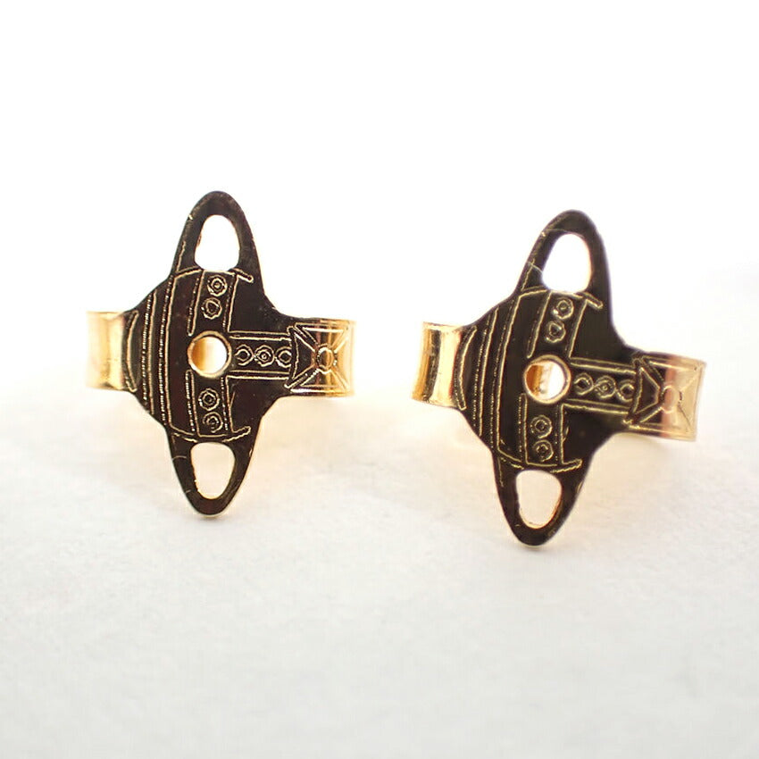 【中古】Vivienne Westwood/ヴィヴィアンウエストウッド オーブ クリスタル ラインストーン ゴールドピアス/j240-10