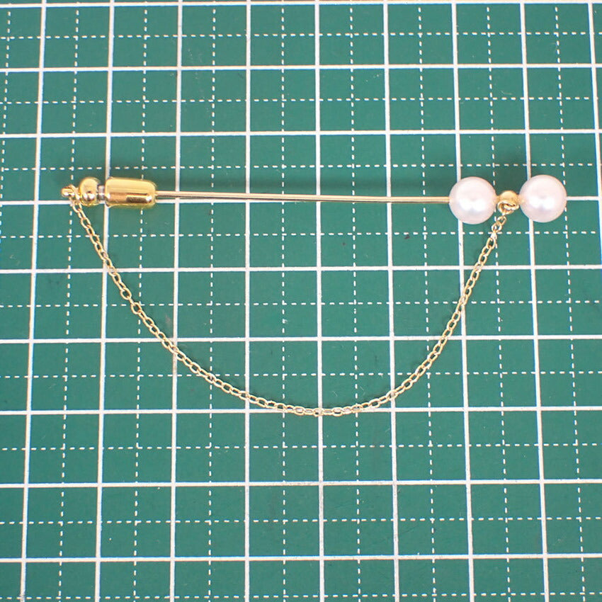 【中古】MIKIMOTO/ミキモト K18 パール/アコヤ真珠 2pc ブローチ/j240-1