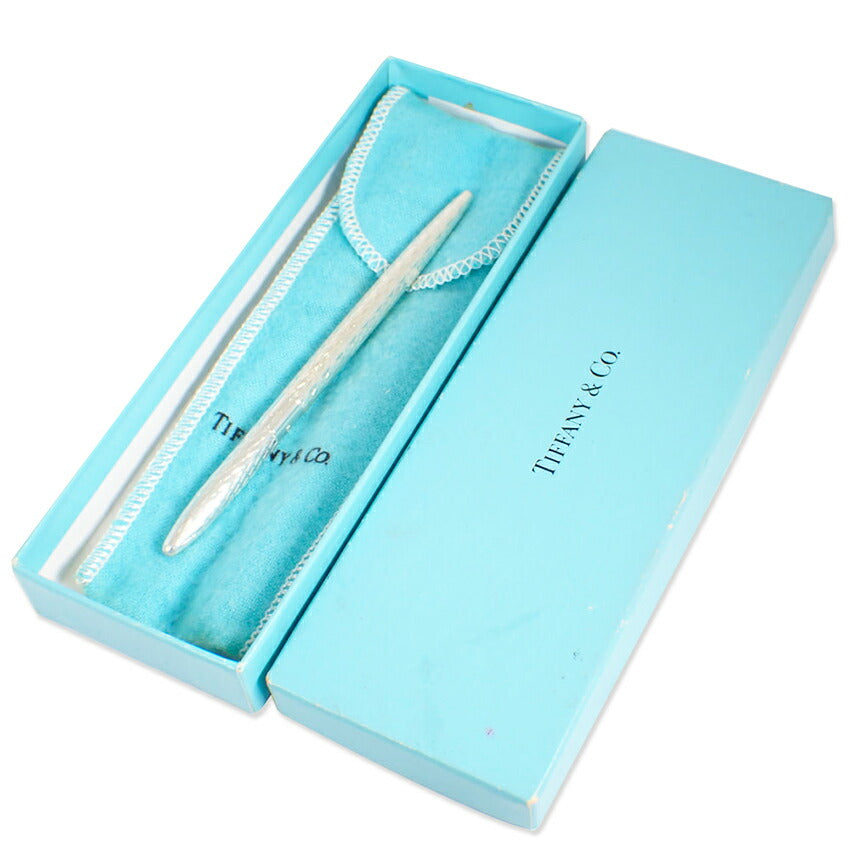 【中古】TIFFANY/ティファニー 925 カットワーク ボールペン 箱付き/j240-3