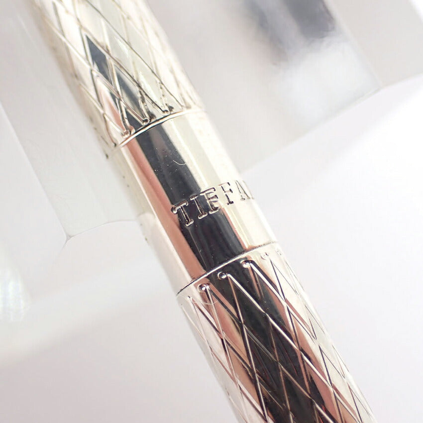 【中古】TIFFANY/ティファニー 925 カットワーク ボールペン 箱付き/j240-3