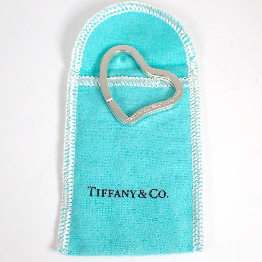 【中古】TIFFANY/ティファニー 925 オープンハート キーリング/j240-5