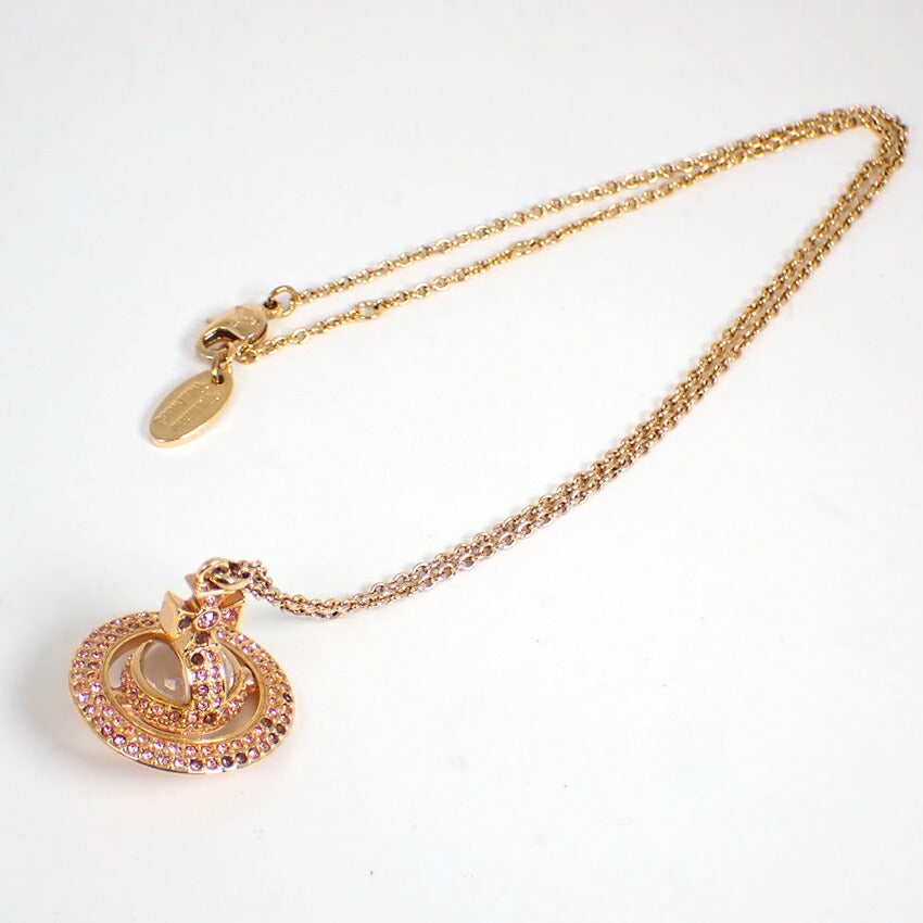 【中古】Vivienne Westwood/ヴィヴィアンウエストウッド オーブ ラインストーン ペンダント/ネックレス/j240-7