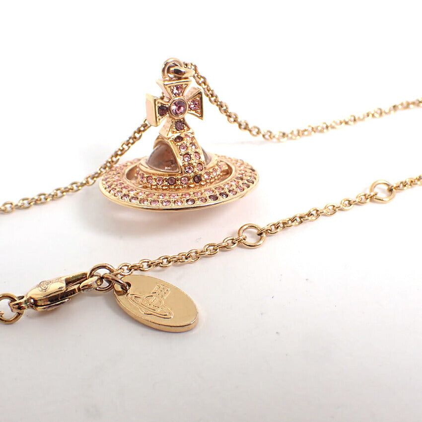 【中古】Vivienne Westwood/ヴィヴィアンウエストウッド オーブ ラインストーン ペンダント/ネックレス/j240-7