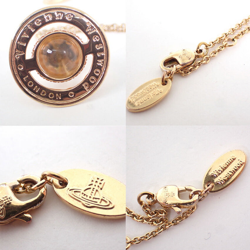 【中古】Vivienne Westwood/ヴィヴィアンウエストウッド オーブ ラインストーン ペンダント/ネックレス/j240-7