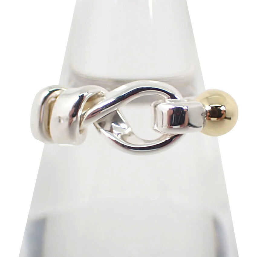 【中古】TIFFANY/ティファニー 925/750 フック＆アイ  リング /7号/j244-10
