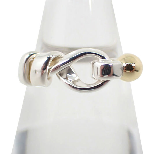 【中古】TIFFANY/ティファニー 925/750 フック＆アイ  リング /7号/j244-10