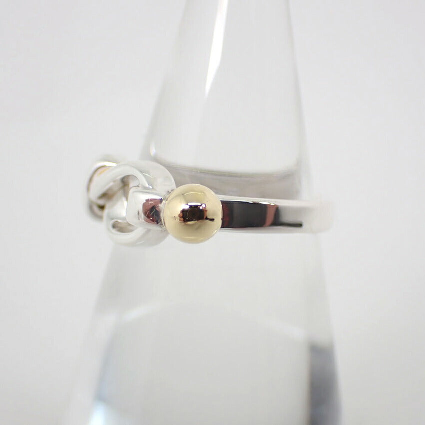 【中古】TIFFANY/ティファニー 925/750 フック＆アイ  リング /7号/j244-10
