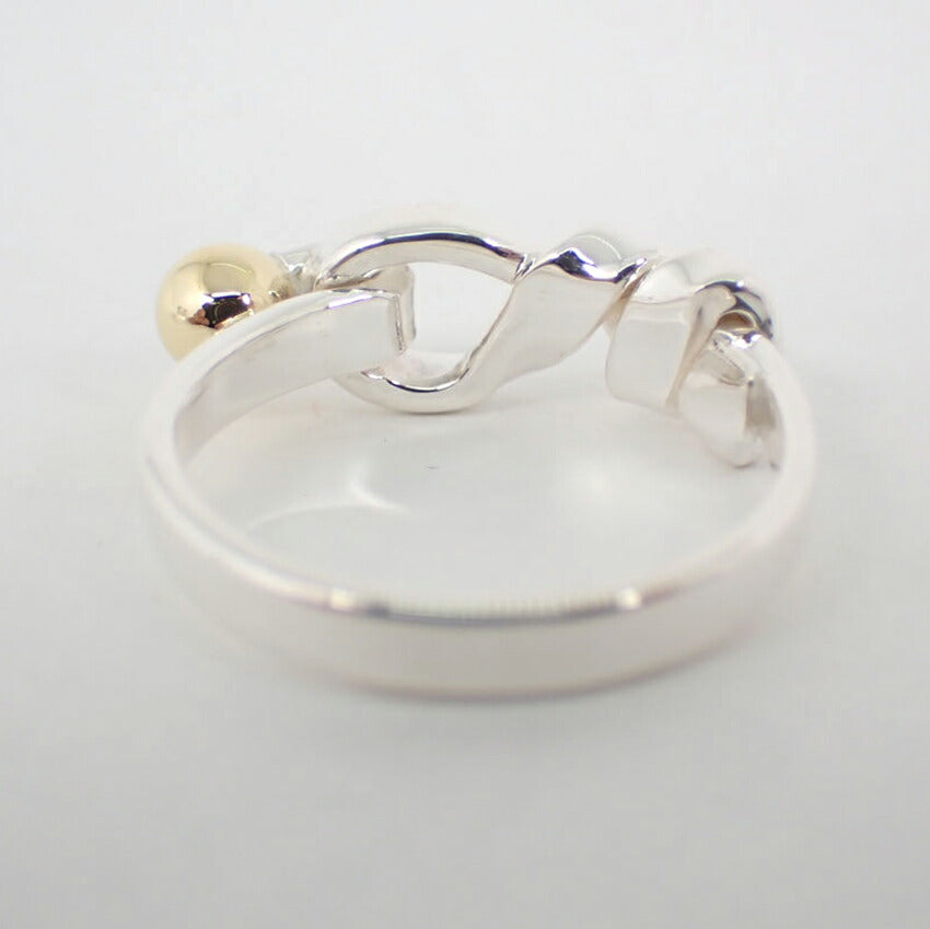 【中古】TIFFANY/ティファニー 925/750 フック＆アイ  リング /7号/j244-10