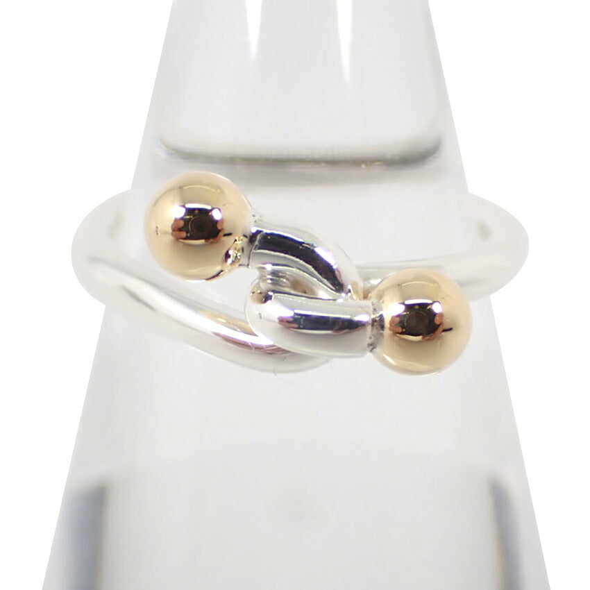 【中古】TIFFANY/ティファニー 925/750 ラブノット リング/7.5号/j244-11