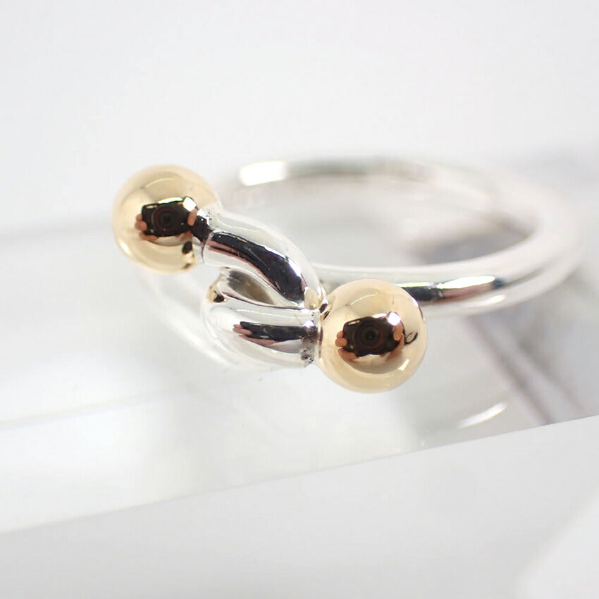 【中古】TIFFANY/ティファニー 925/750 ラブノット リング/7.5号/j244-11
