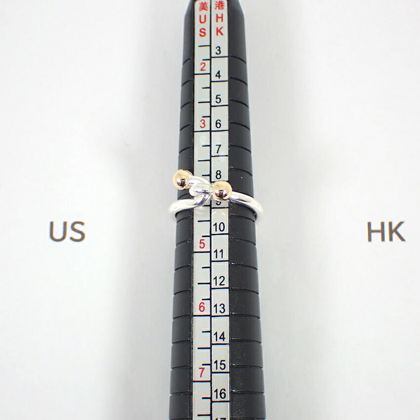 【中古】TIFFANY/ティファニー 925/750 ラブノット リング/7.5号/j244-11