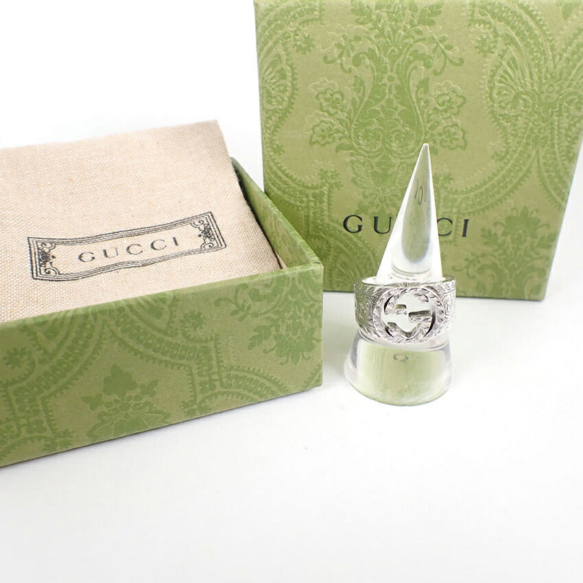 【中古】GUCCI/グッチ 925 インターロッキングG リング /20号/j244-1