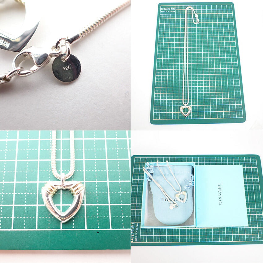 【中古】TIFFANY/ティファニー 925/750 オープンハート ペンダント/j244-4