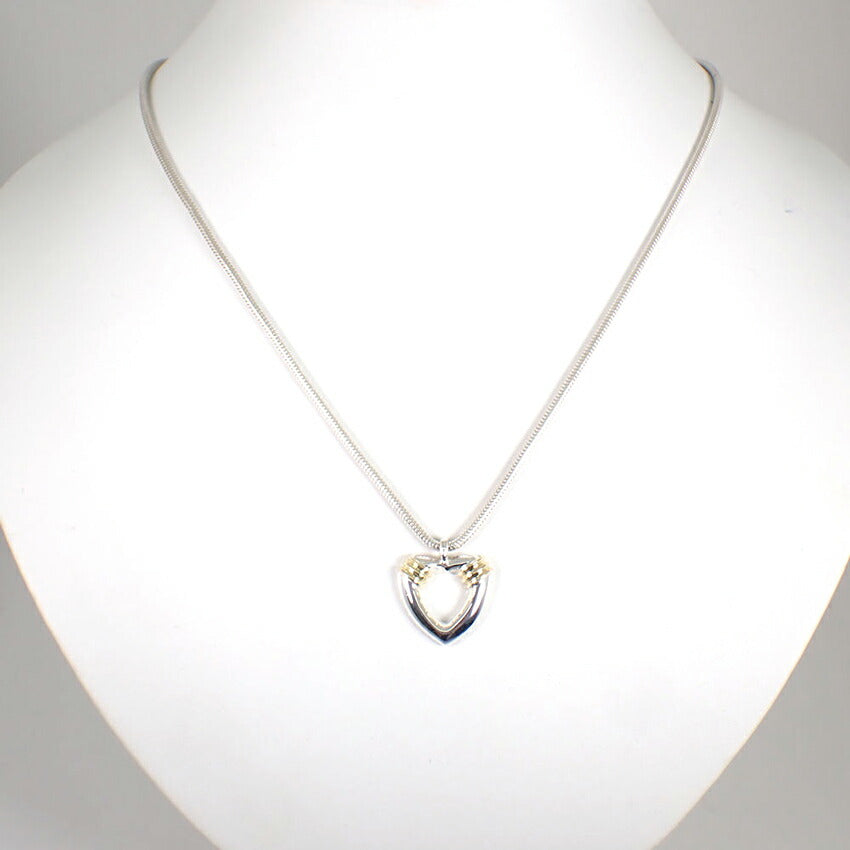 【中古】TIFFANY/ティファニー 925/750 オープンハート ペンダント/j244-4