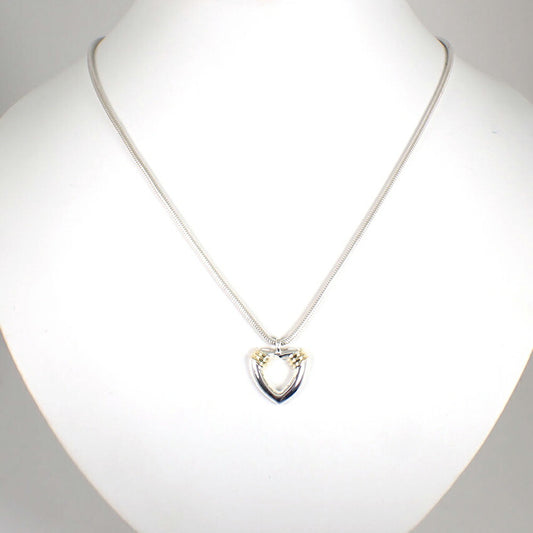 【中古】TIFFANY/ティファニー 925/750 オープンハート ペンダント/j244-4