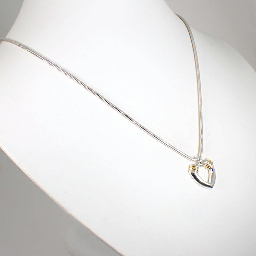 【中古】TIFFANY/ティファニー 925/750 オープンハート ペンダント/j244-4