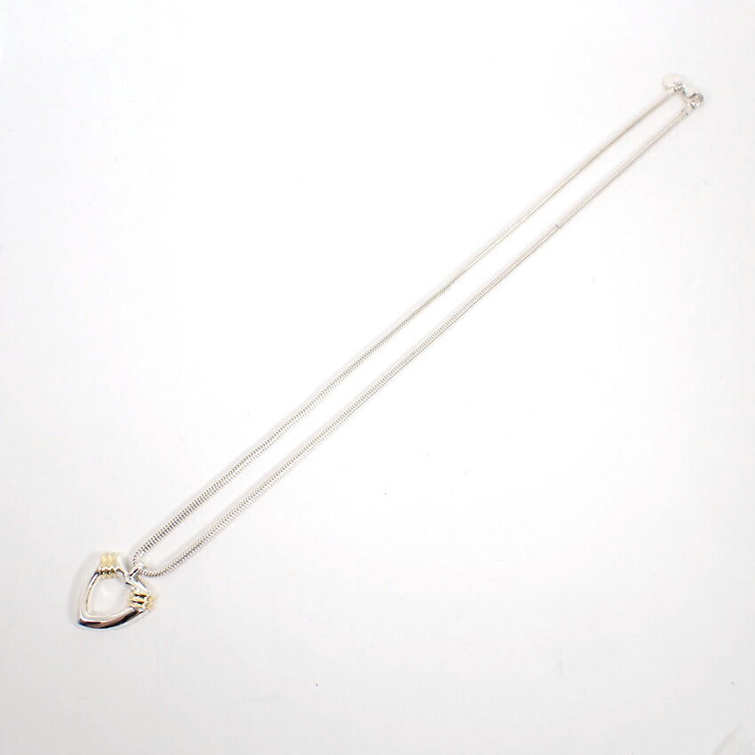 【中古】TIFFANY/ティファニー 925/750 オープンハート ペンダント/j244-4