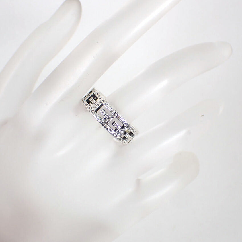 【中古】GUCCI/グッチ 925 アラベスク スクエアGリング /14号/j245-1