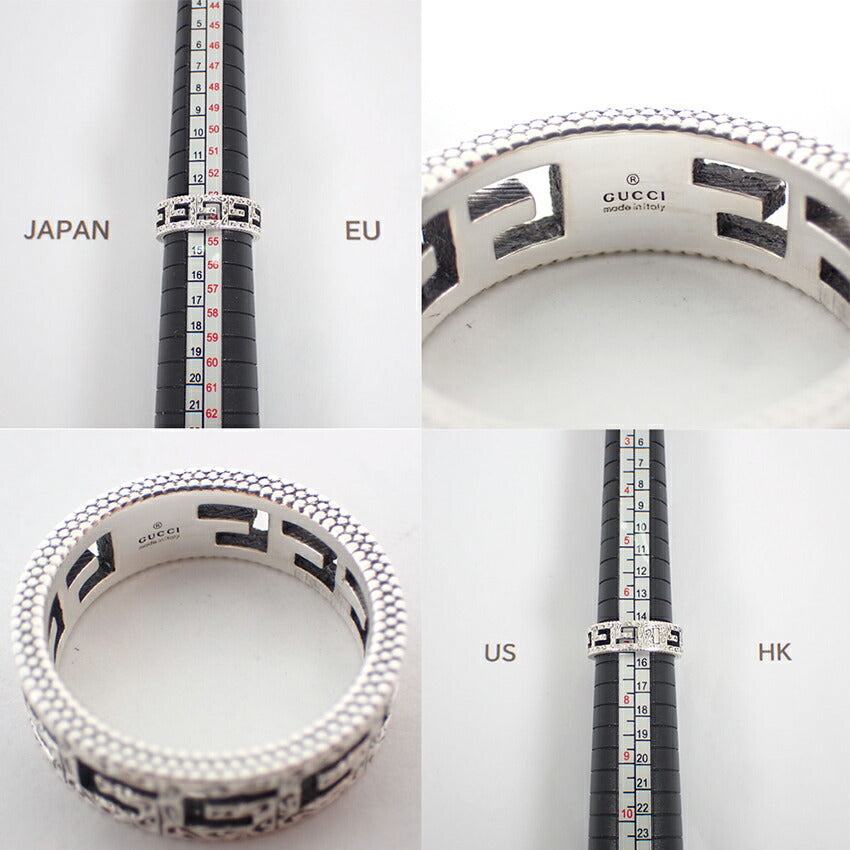 【中古】GUCCI/グッチ 925 アラベスク スクエアGリング /14号/j245-1