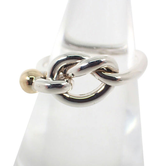 【中古】TIFFANY/ティファニー 925/750 ラブノット  リング /8号/j245-2