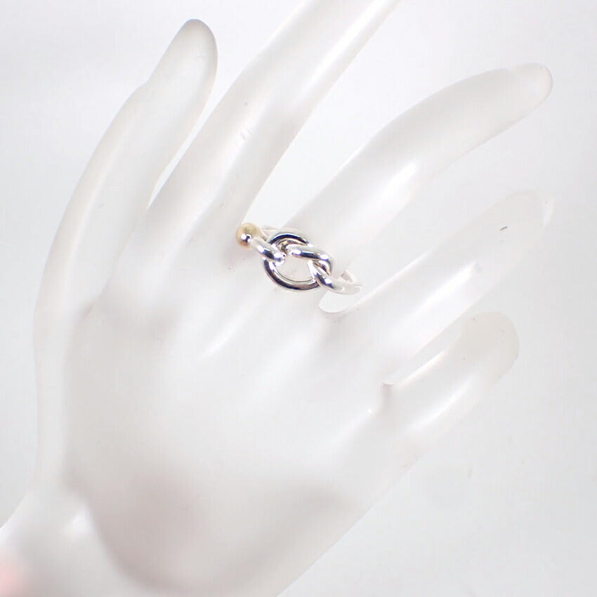 【中古】TIFFANY/ティファニー 925/750 ラブノット  リング /8号/j245-2