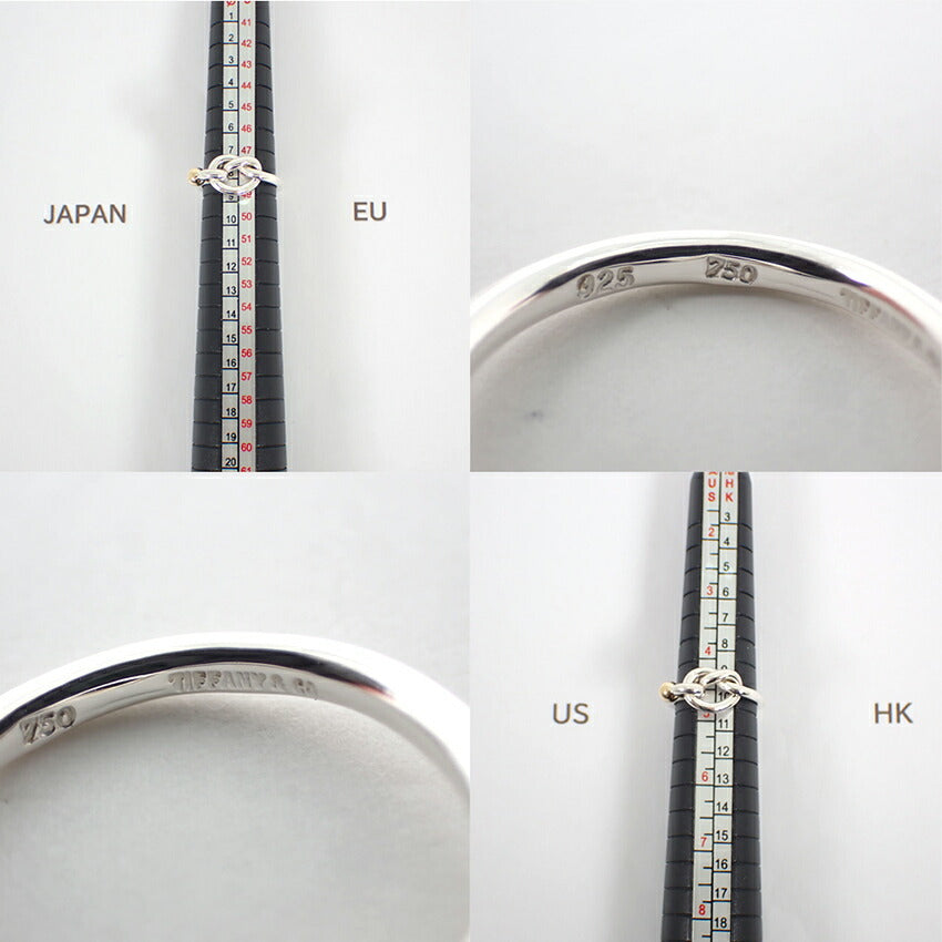 【中古】TIFFANY/ティファニー 925/750 ラブノット  リング /8号/j245-2
