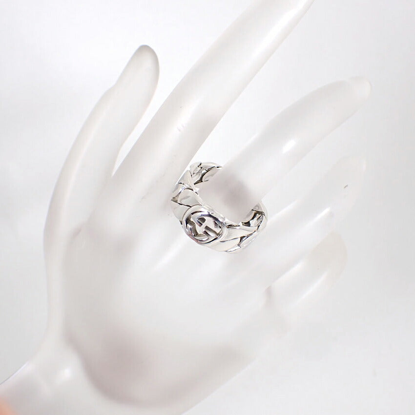 【中古】GUCCI/グッチ 925 インターロッキングG リング /17号/j245-6