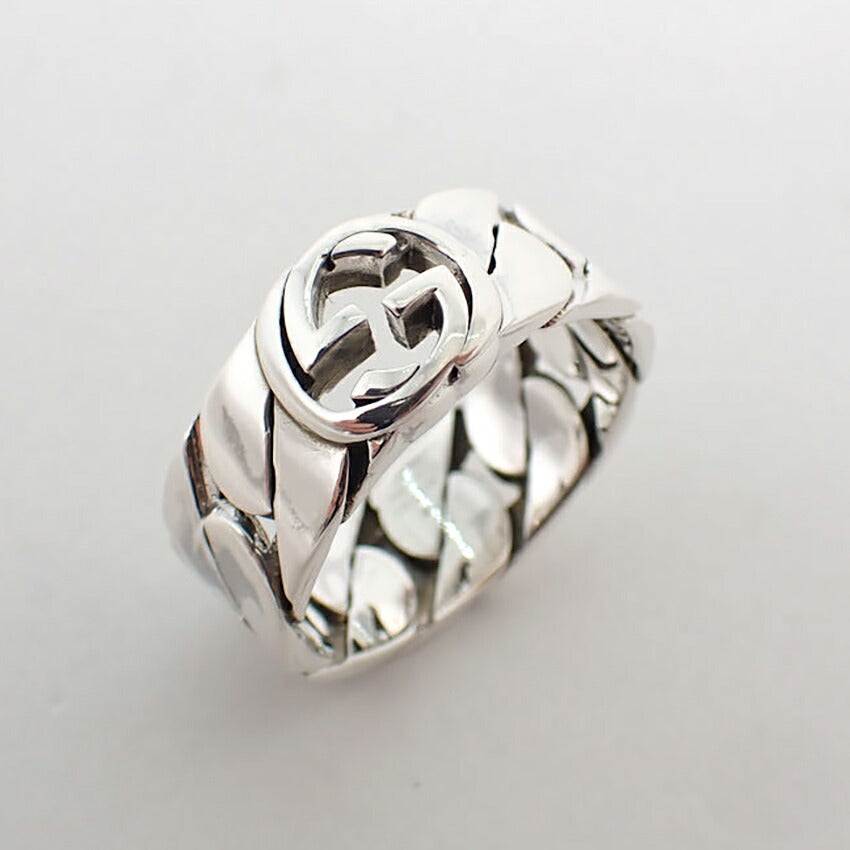 【中古】GUCCI/グッチ 925 インターロッキングG リング /17号/j245-6