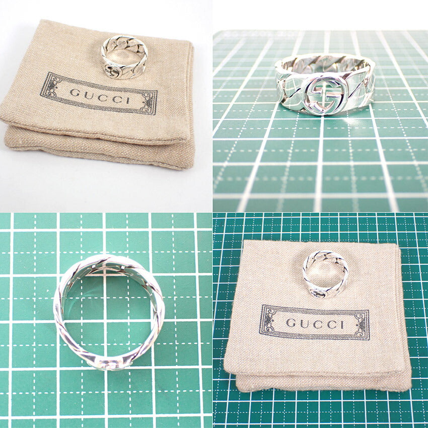 【中古】GUCCI/グッチ 925 インターロッキングG リング /17号/j245-6