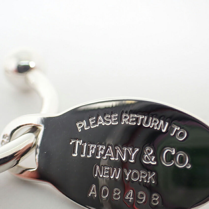 【中古】TIFFANY/ティファニー 925 リターントゥ オーバルタグ キーリング/j245-8
