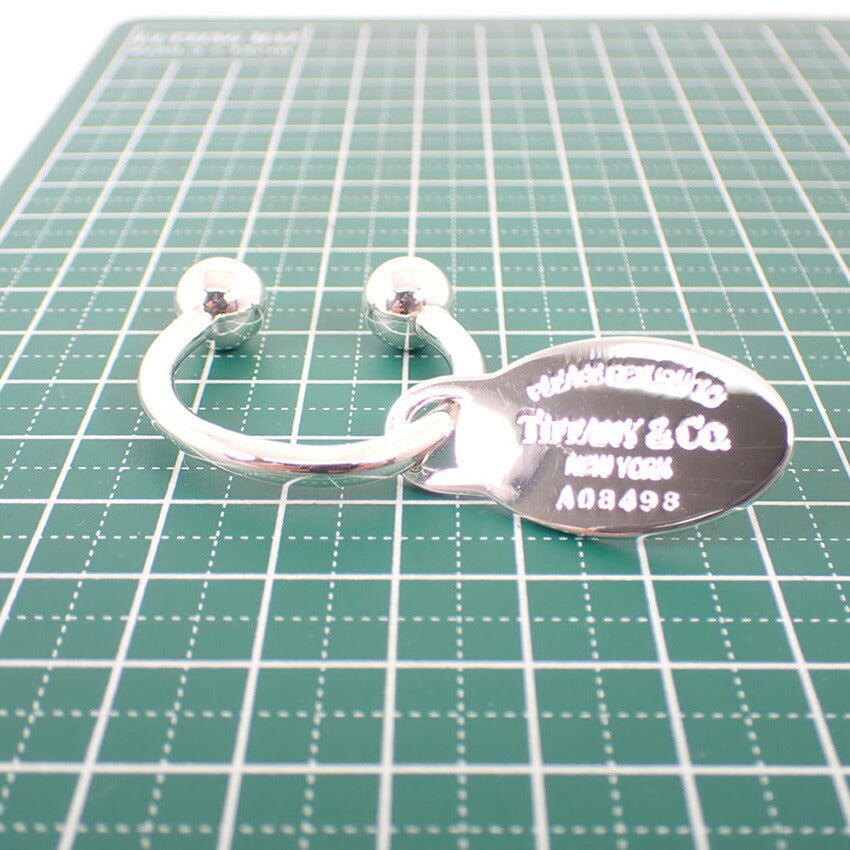 【中古】TIFFANY/ティファニー 925 リターントゥ オーバルタグ キーリング/j245-8