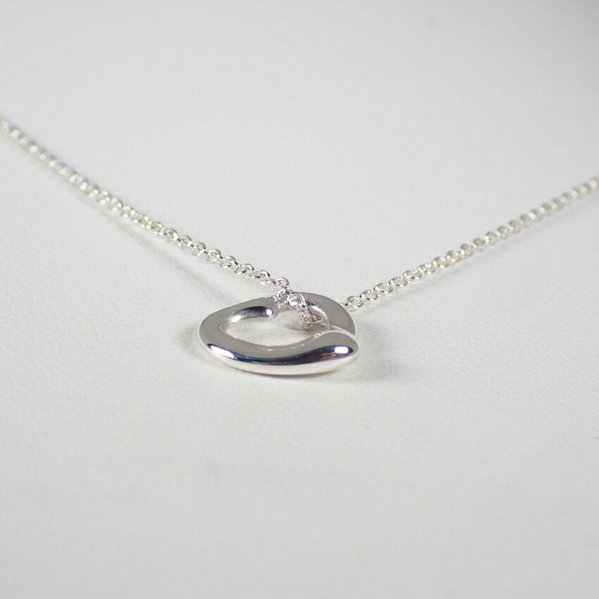【中古】TIFFANY/ティファニー 925 オープンハート ペンダント/ネックレス/j249-1