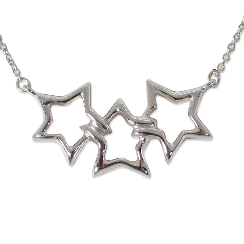【中古】TIFFANY/ティファニー 925 トリプルスター ネックレス/j249-4