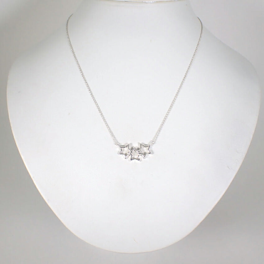 【中古】TIFFANY/ティファニー 925 トリプルスター ネックレス/j249-4