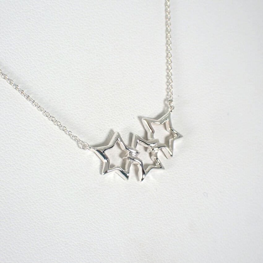【中古】TIFFANY/ティファニー 925 トリプルスター ネックレス/j249-4