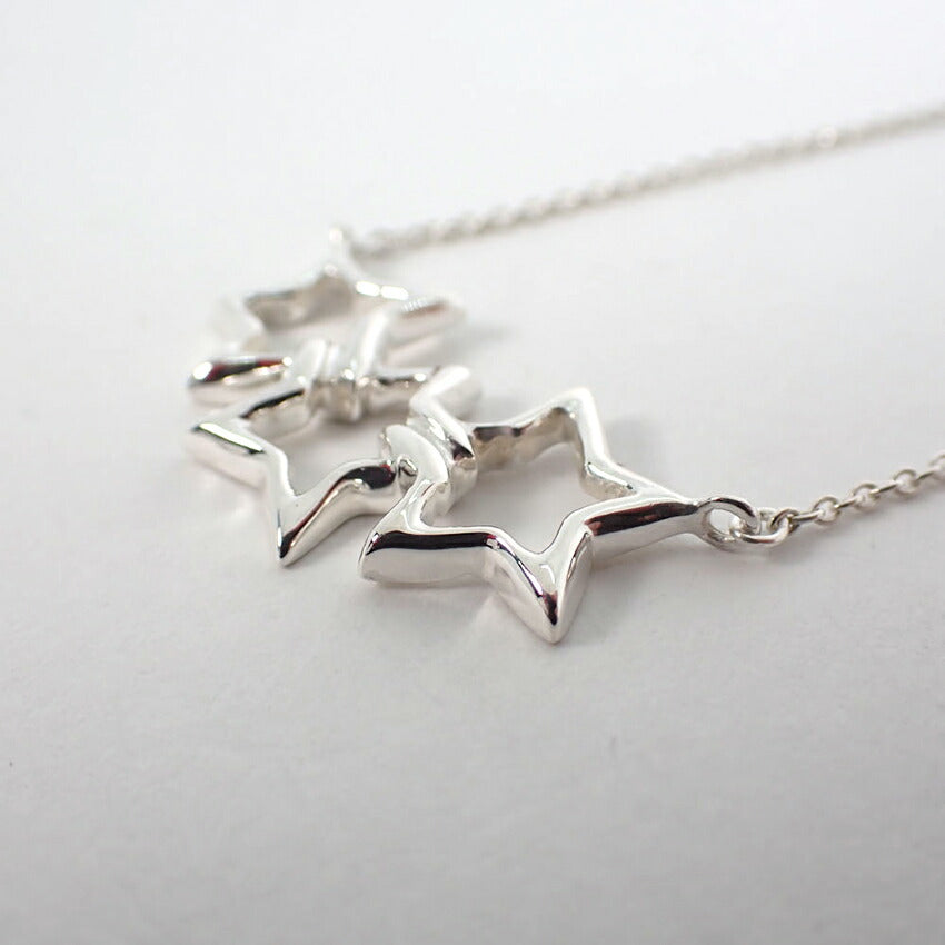 【中古】TIFFANY/ティファニー 925 トリプルスター ネックレス/j249-4