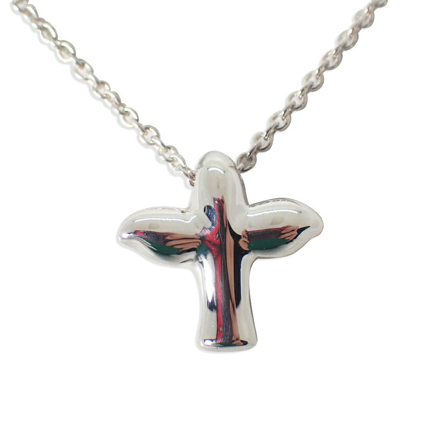 【中古】TIFFANY/ティファニー 925 PERETTI バード クロス ペンダント/ネックレス/j249-7